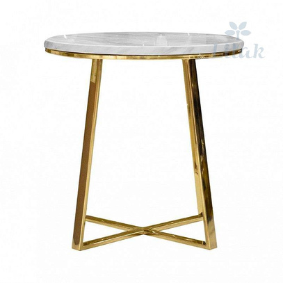Stolik złoty, marmur SS/GOLD 50*50*51 cm
