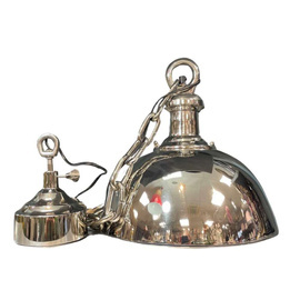 Lampa wysoki połysk srebrna 34x34x36 cm