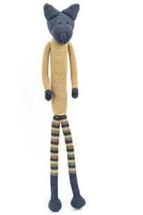 Kotek w żółtym sweterku H 56 cm