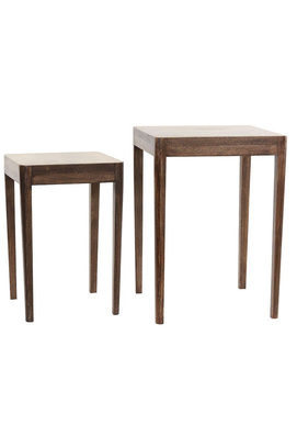 Stoliki STIJN S/2 30x30x45+38x38x53 cm  Light & Living