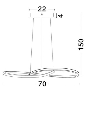 Lampa L-TRECCIA Ø70 x 150 cm