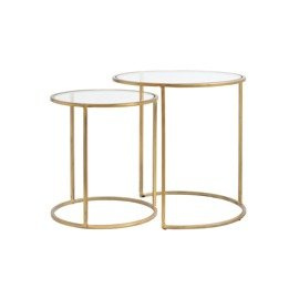Stoliki DUARTE SET S/2 Ø40x45+Ø50x52 cm Light & Living
