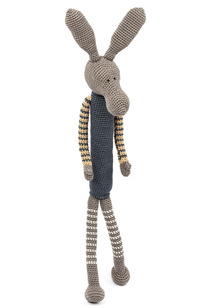 Zając w spodenkach w paski HOA MOA  H 57 cm