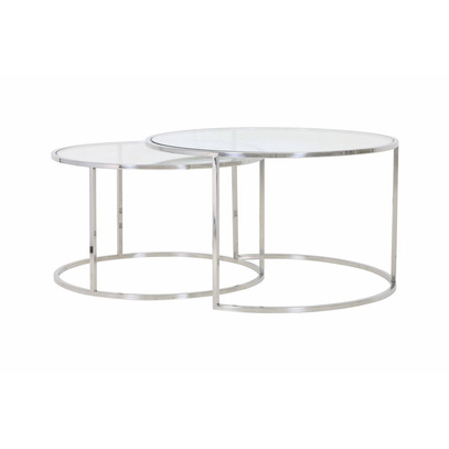 Stoliki DUARTE S/2 Ø65 x 39 + Ø75 x 44 cm Light & Living